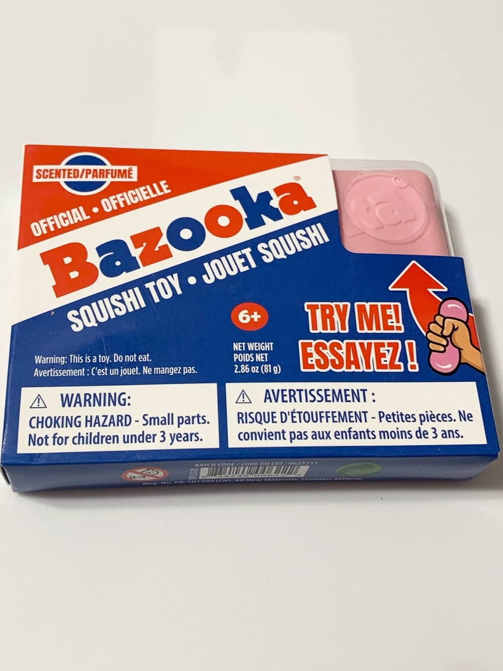 Bazooka Squishy Gum Fidget Toy Bubble Gum Scented NEW